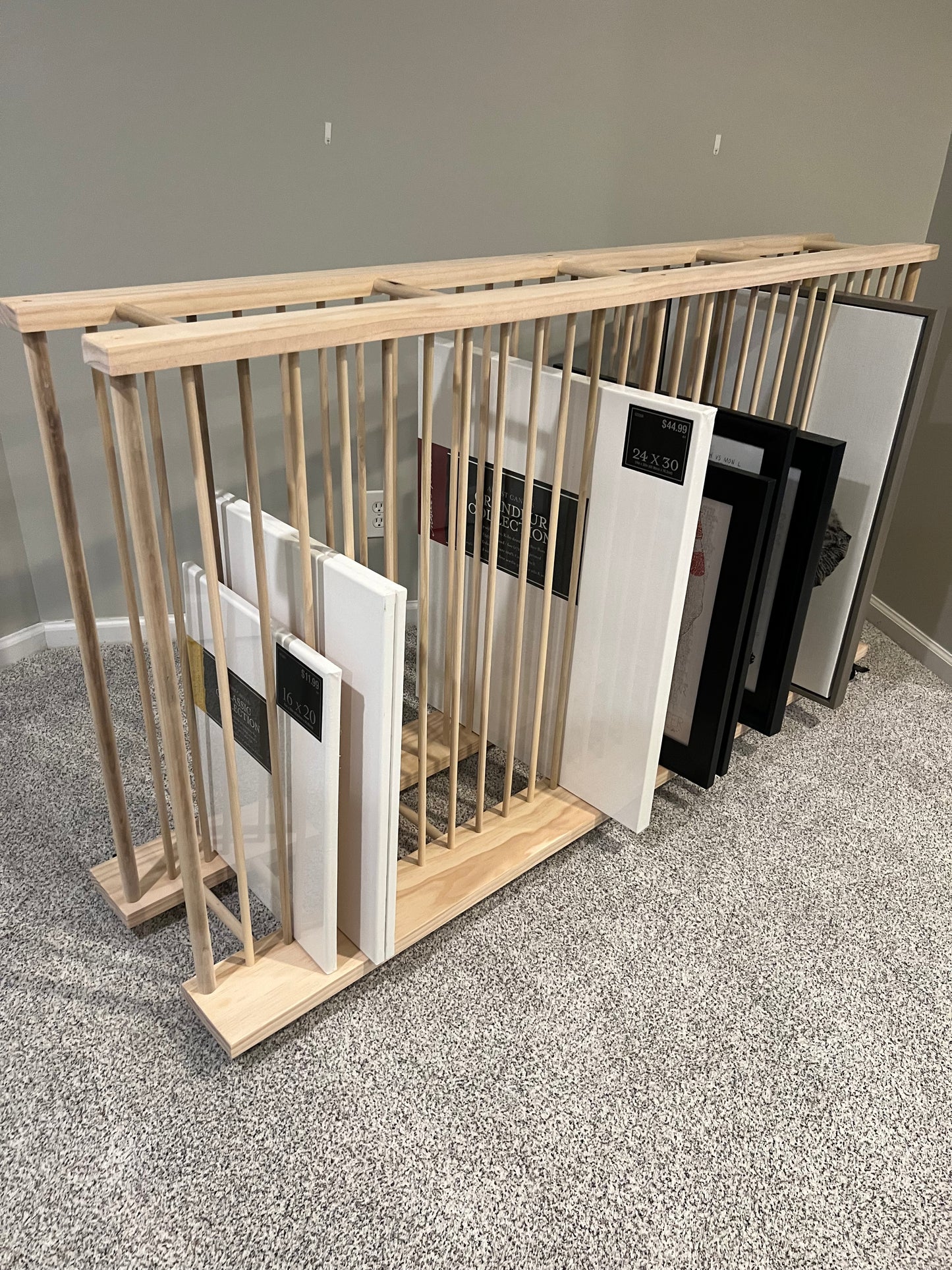 Enclosed Art Storage Rack / Art Storage Cart - 70” Long version