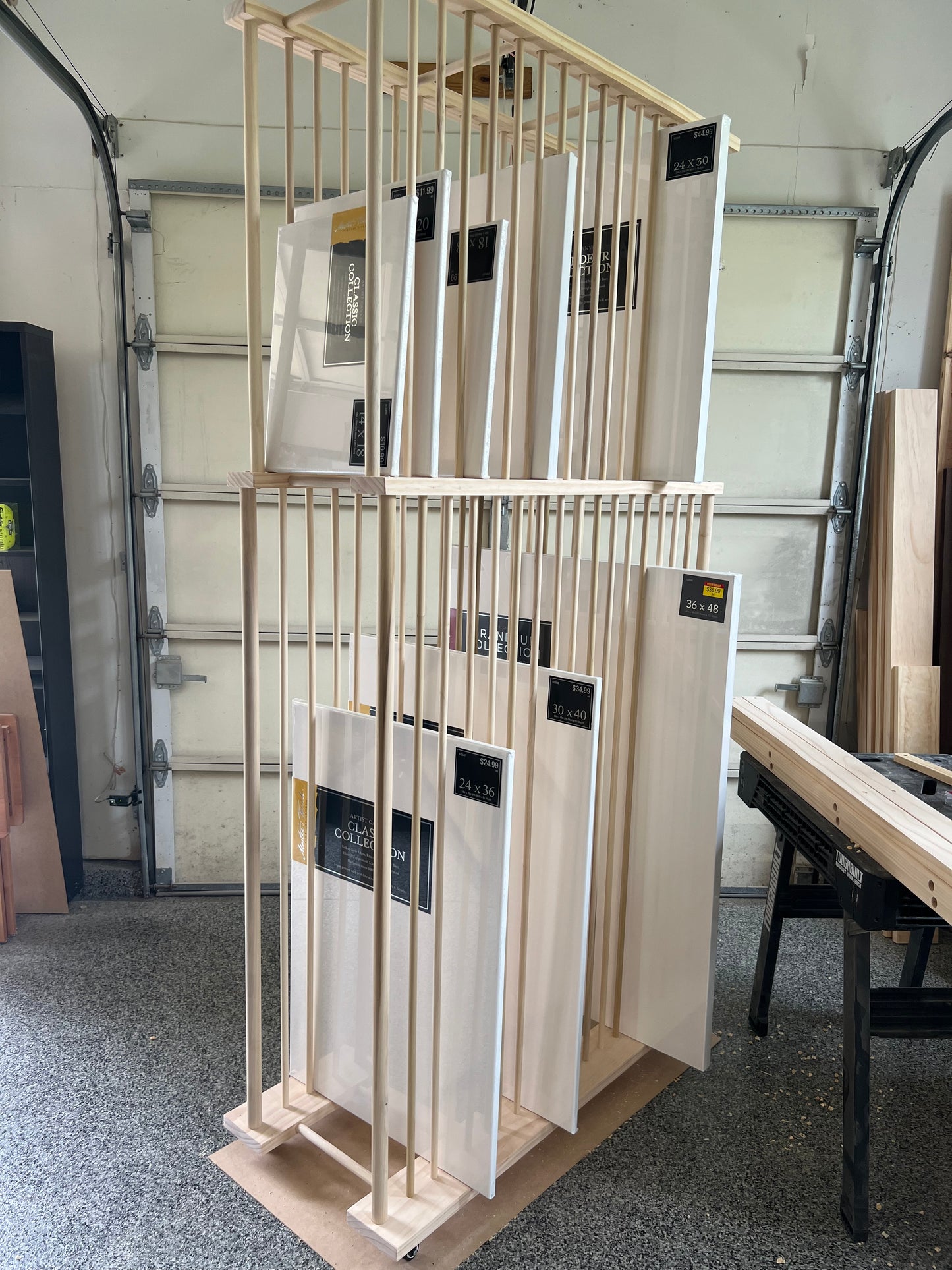 Two Tier Enclosed Heavier Duty Art Storage Cart