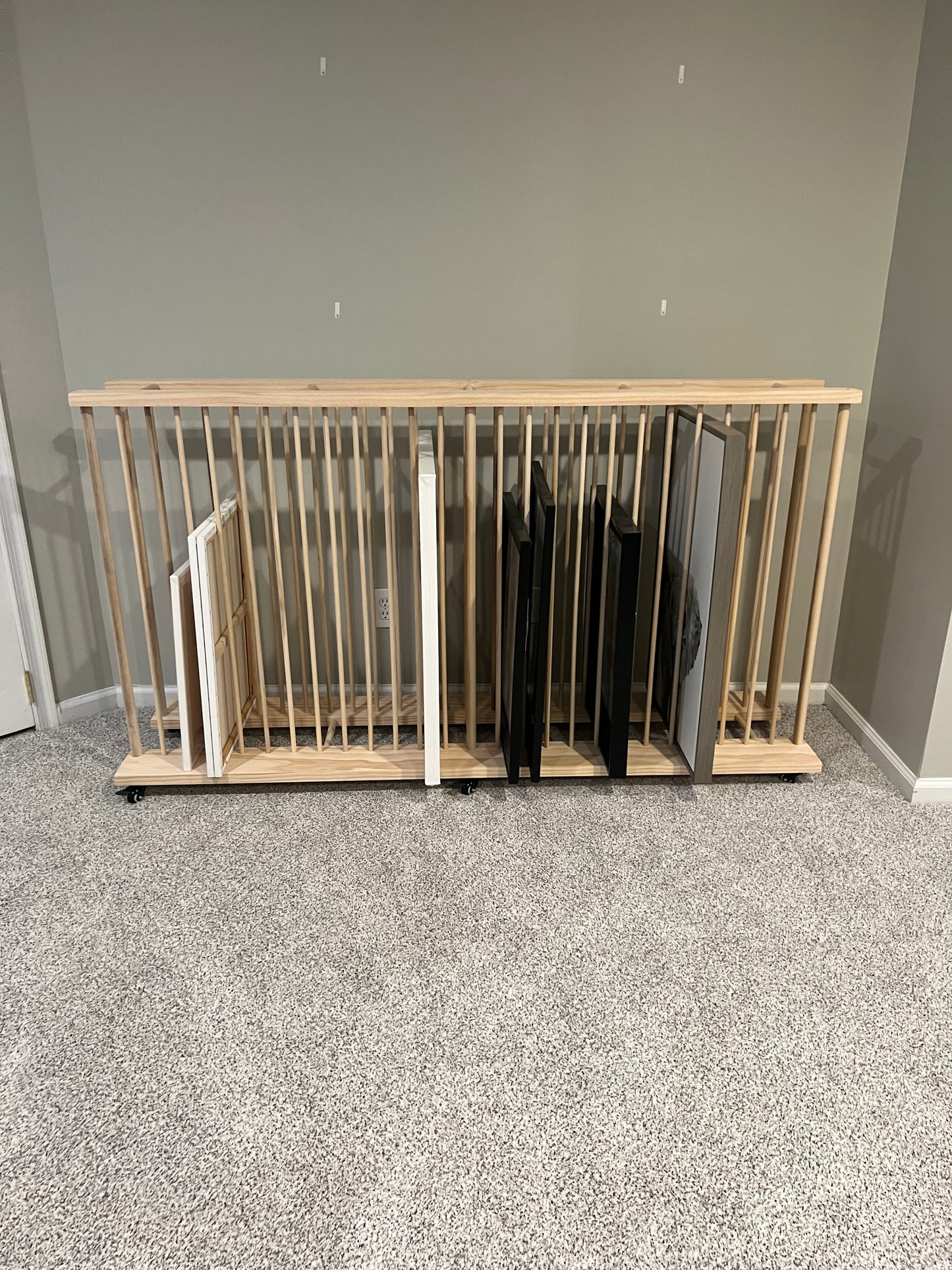 Enclosed Art Storage Rack / Art Storage Cart - 70” Long version