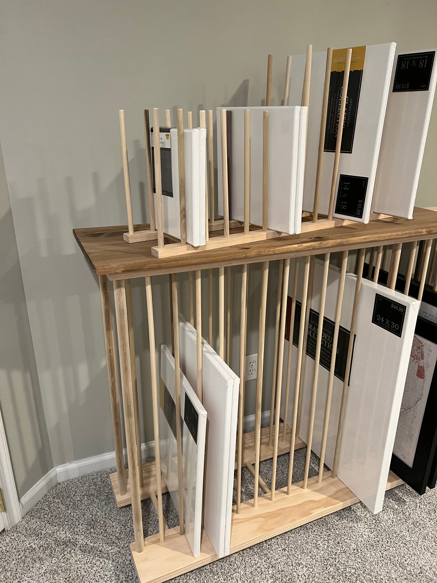 Enclosed Art Storage Rack / Art Storage Cart - 70” Long version