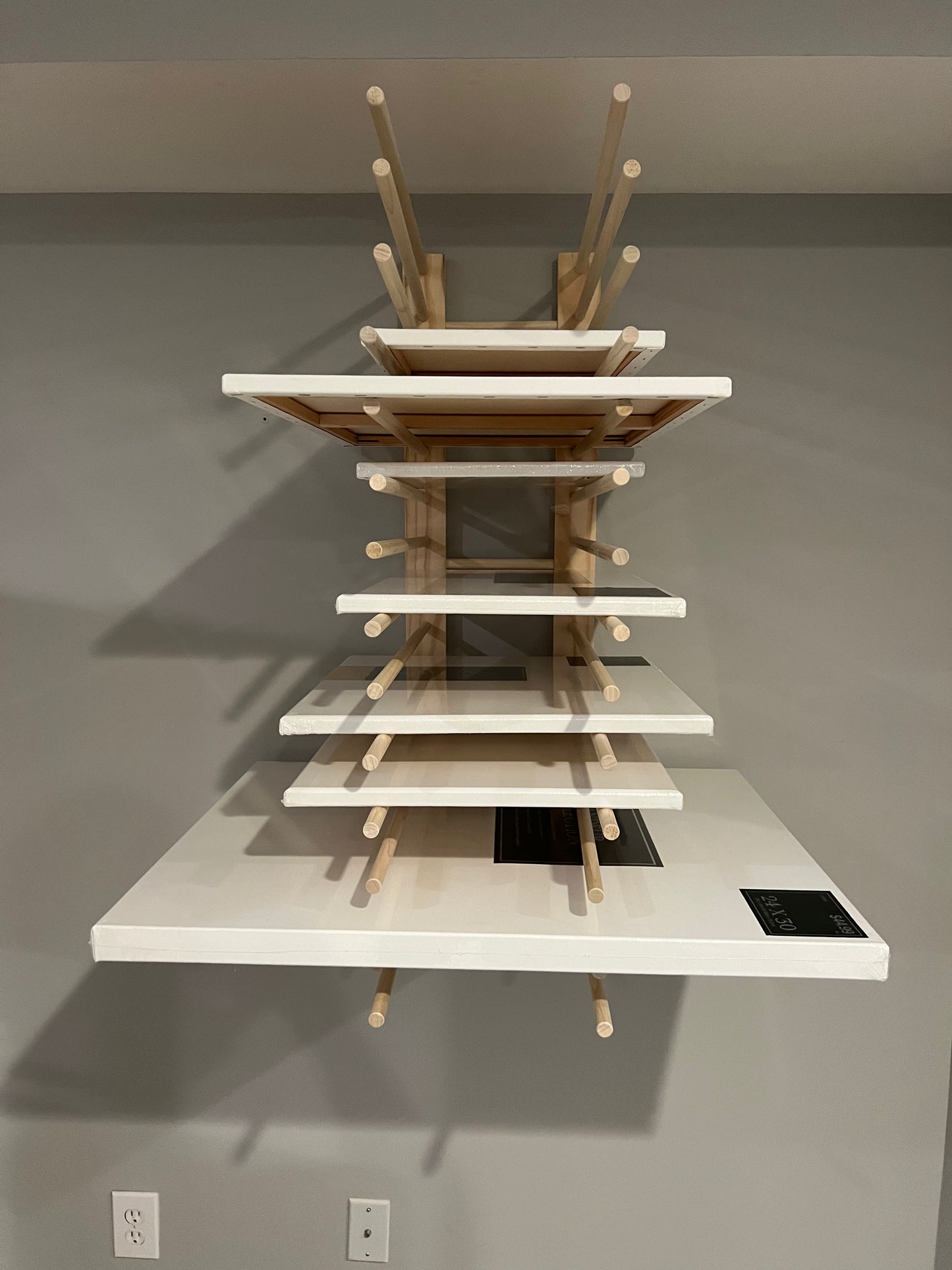 Heavier Duty Wall Mount Art Storage/Drying Rack