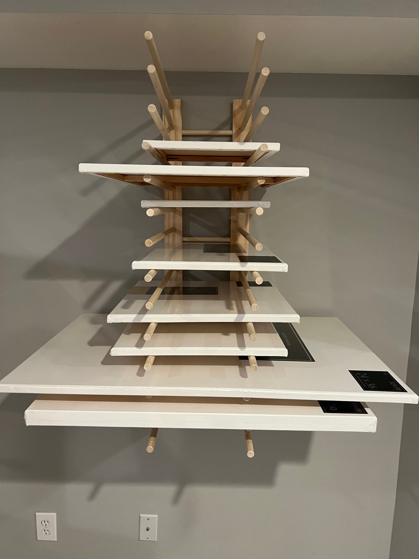 Heavier Duty Wall Mount Art Storage/Drying Rack