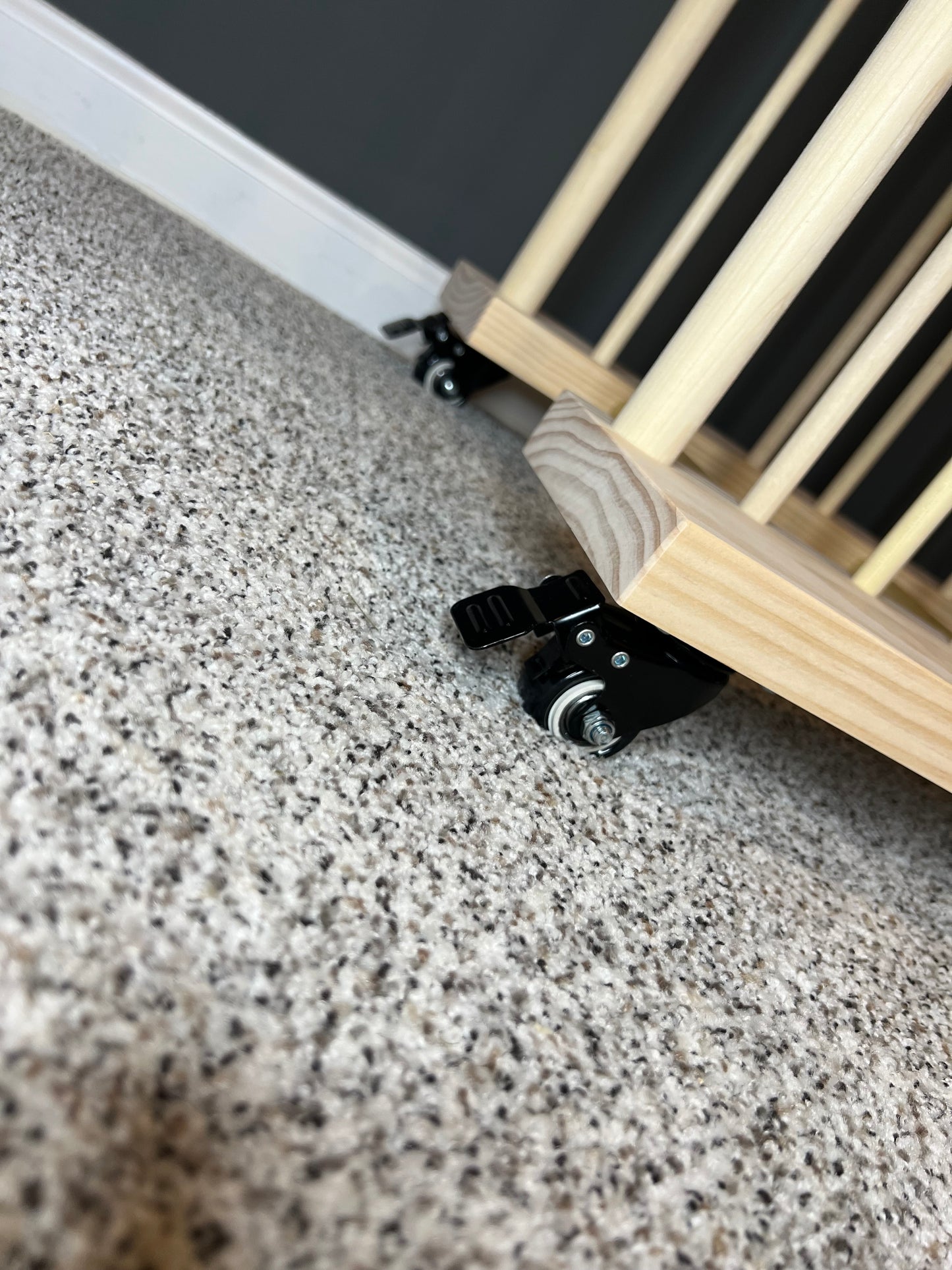 Two Tier Art Storage Cart With Swivel Caster Wheels - 24" Long With 24" Tall Dowels