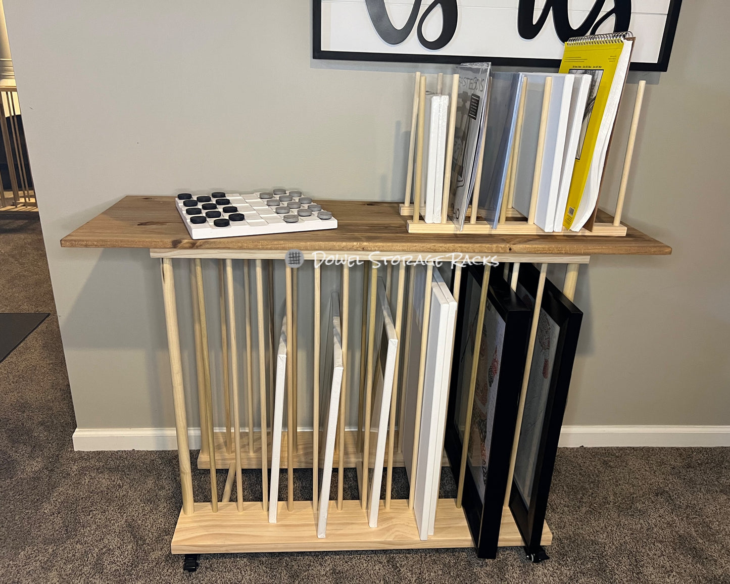 Enclosed Art Storage Rack / Art Storage Cart