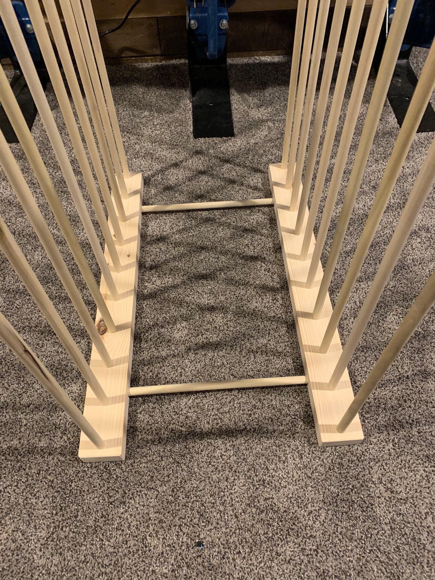 Art Storage Rack - For Framed Art, Picture Frame, Canvas Pictures, Paintings - 30" tall dowels