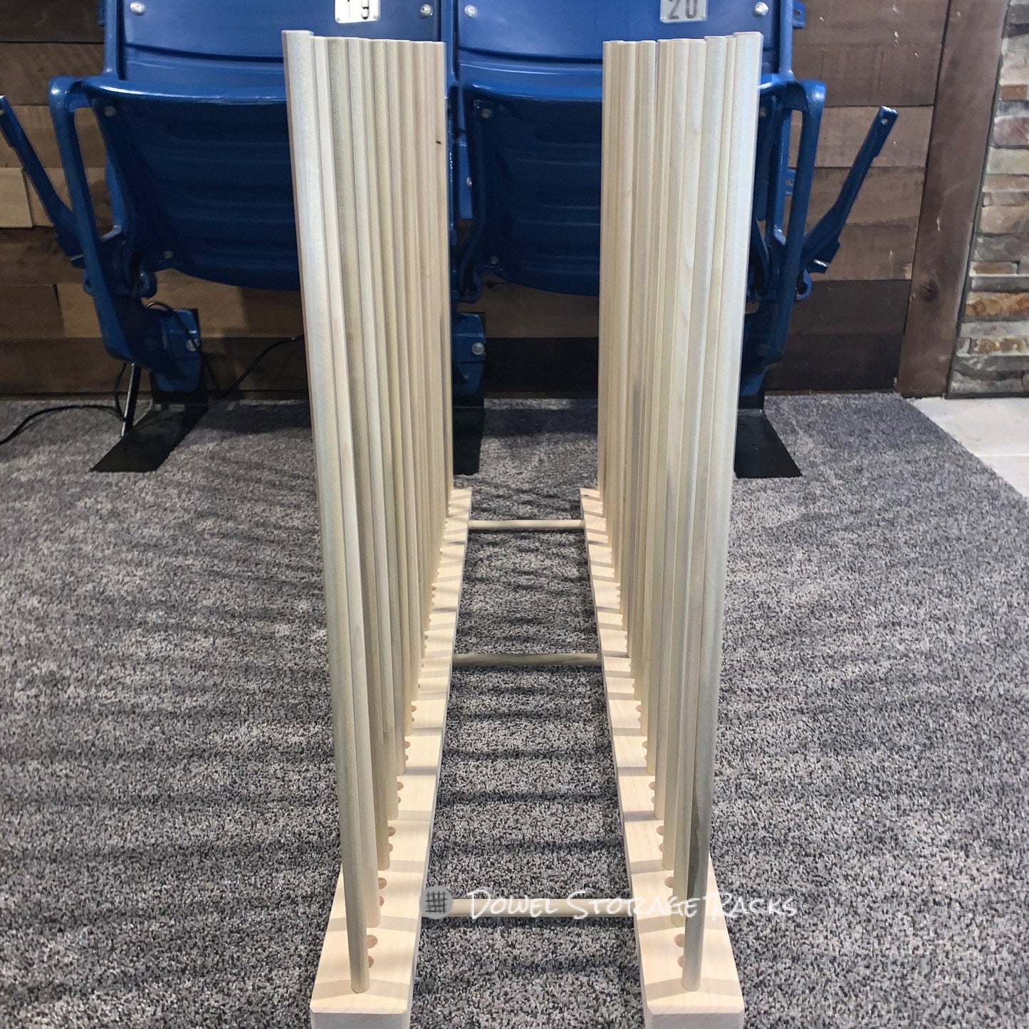 Adjustable Art Storage Rack - For Framed Art, Picture Frame, Canvas Pictures - 24” tall dowels
