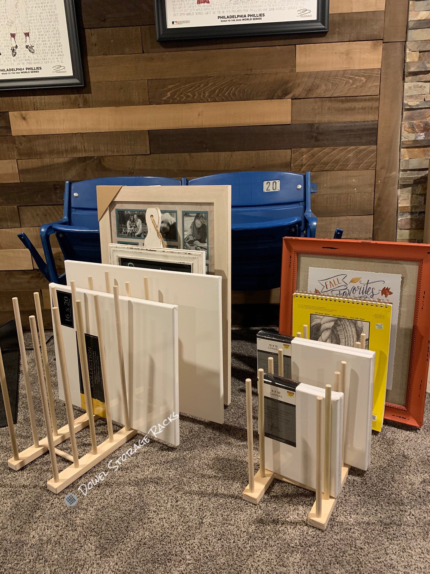Art Storage Rack - Multiple size options available - Canvas, Framed Art,, Paintings, etc