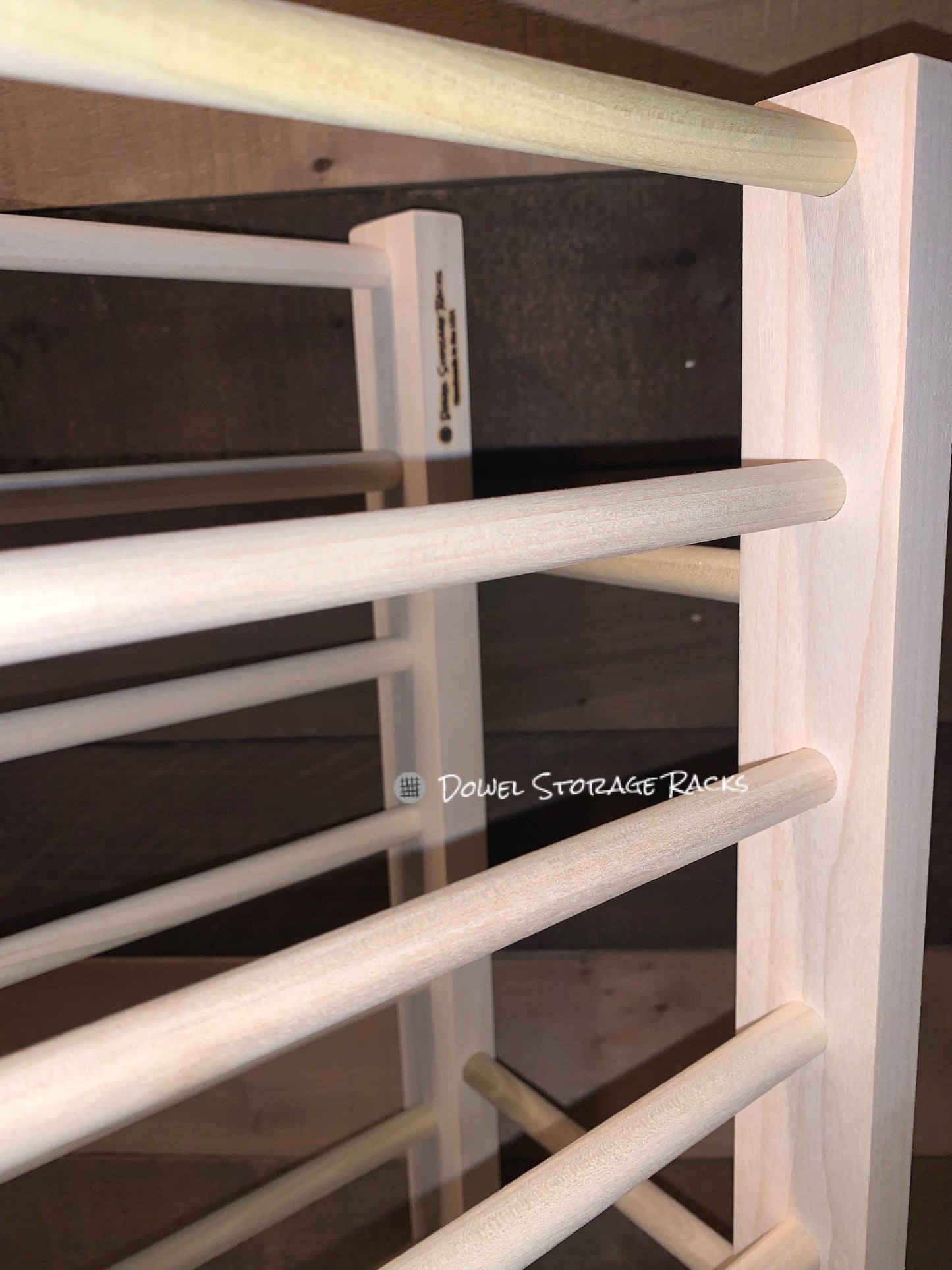Wall Mount Art Storage/Drying Rack - 18.5" x 8" with 12" dowels