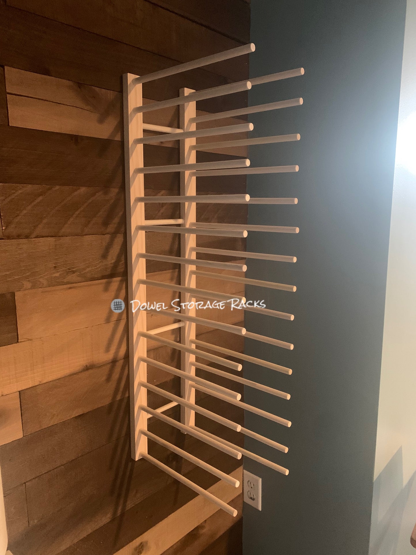 Wall Mount Art Storage/Drying Rack - 36" x 8" with 12" dowels