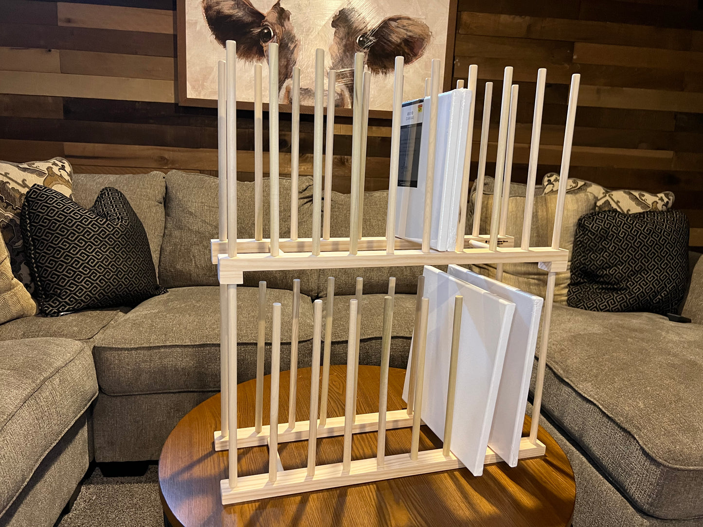 Small Two Tier Art Storage Rack - 24" long x 8" wide