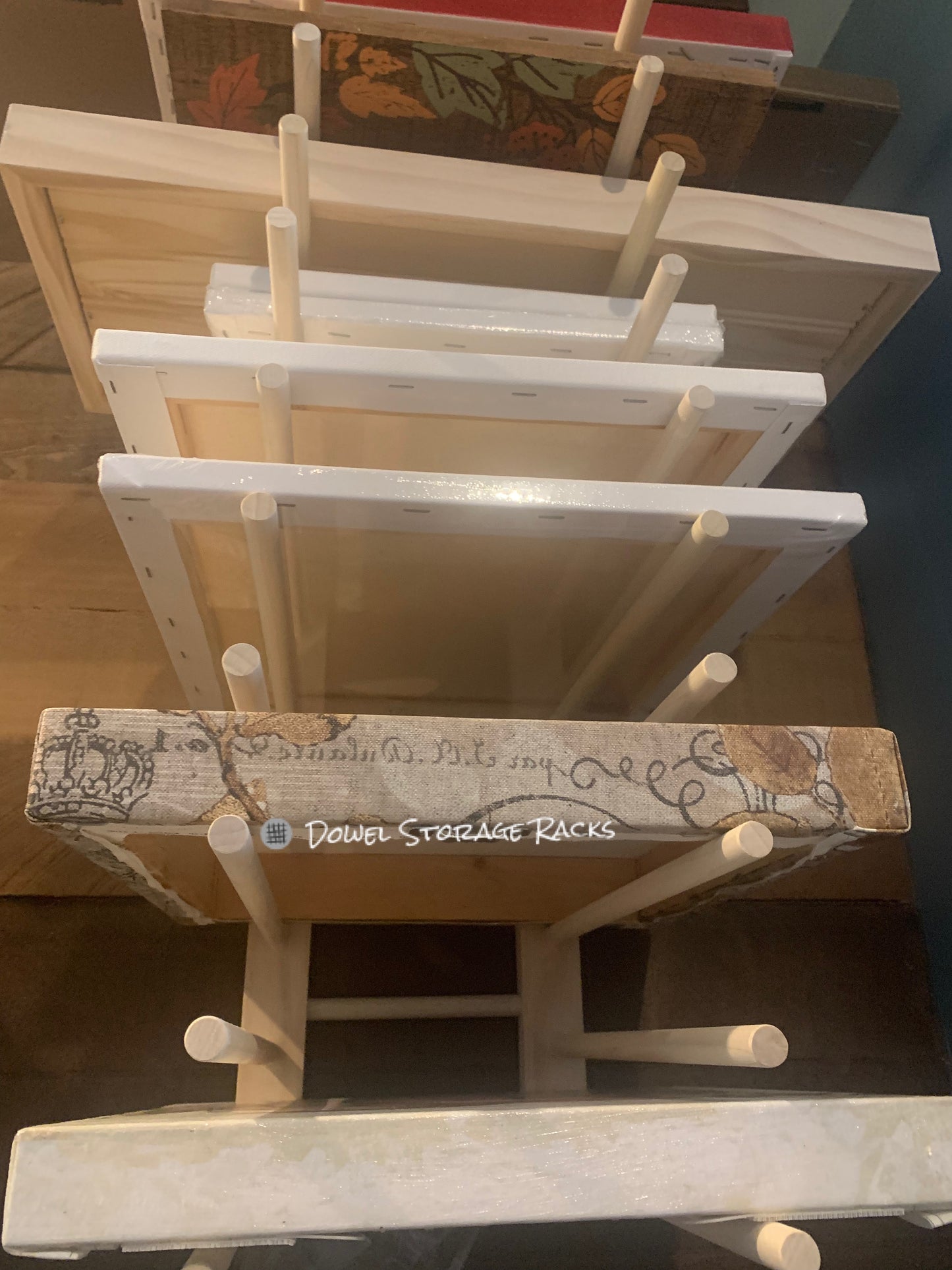 Wall Mount Art Storage/Drying Rack - 36" x 8" with 12" dowels