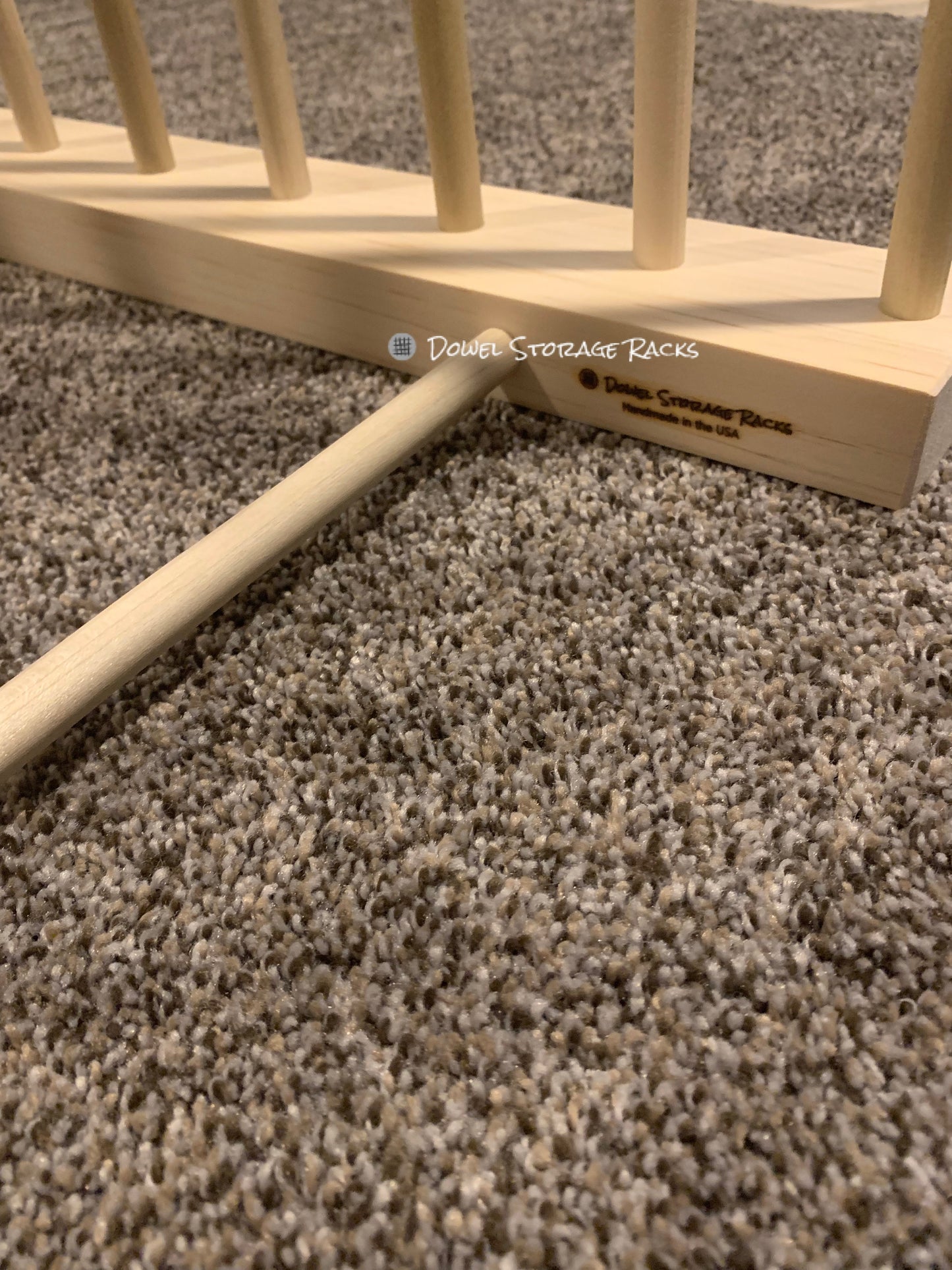 Art Storage Rack - 36" long x 18" wide with 36" tall dowels