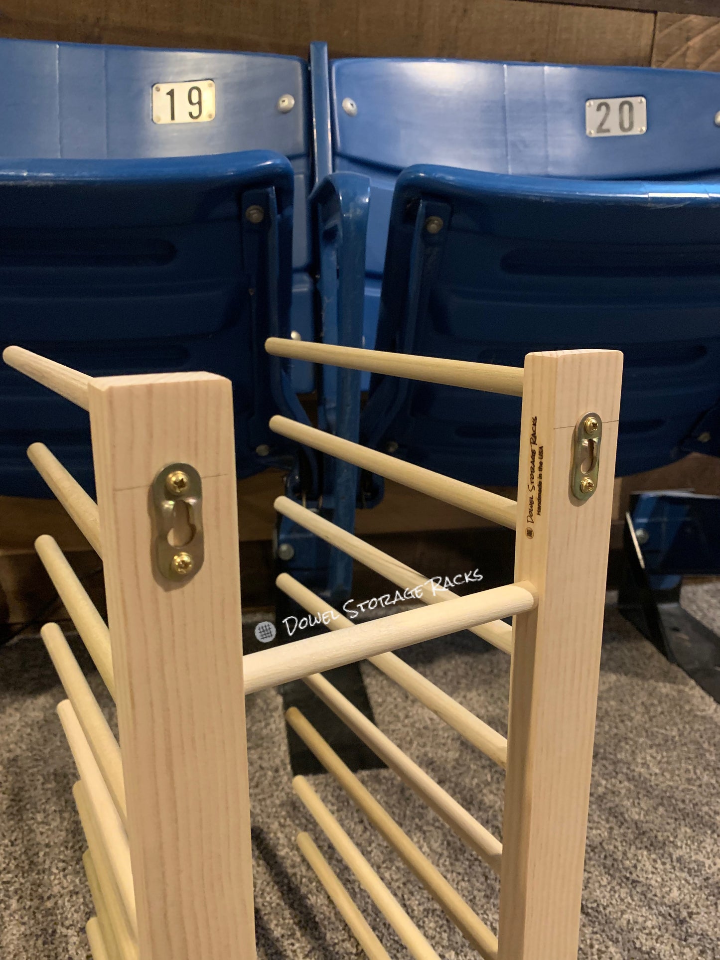 Wall Mount Art Storage/Drying Rack - 18.5" x 8" with 12" dowels