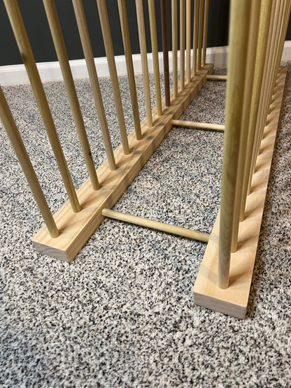 Art Storage Rack - 36" Long x 11" Wide with 24" Tall Dowels - For Framed Art, Picture Frame, Canvas Pictures, Paintings