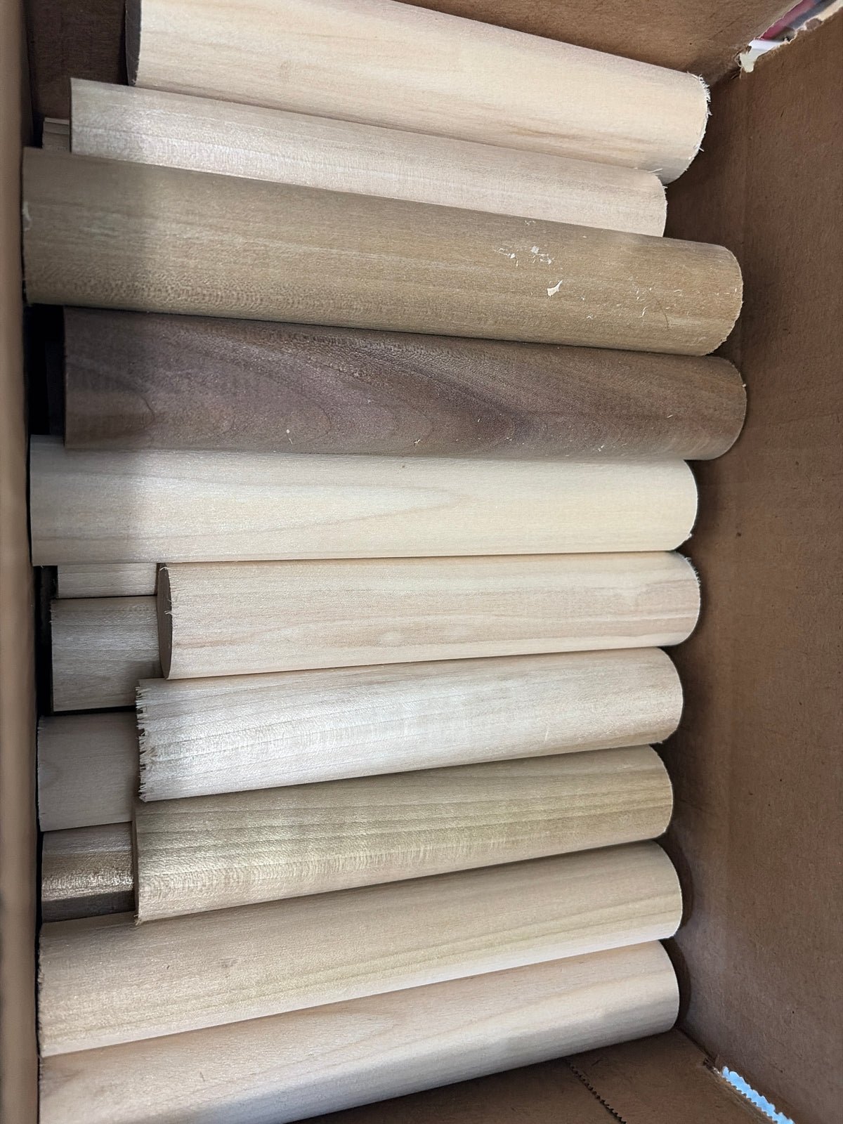 1.25” thick x approx 6.5 - 7.5” dowel remnants 40+ pieces
