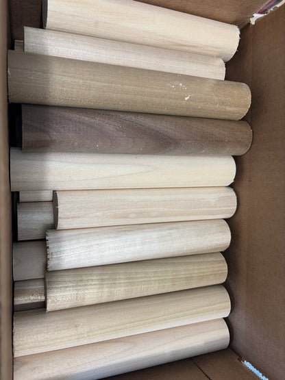 1.25” thick x approx 6.5 - 7.5” dowel remnants 40+ pieces