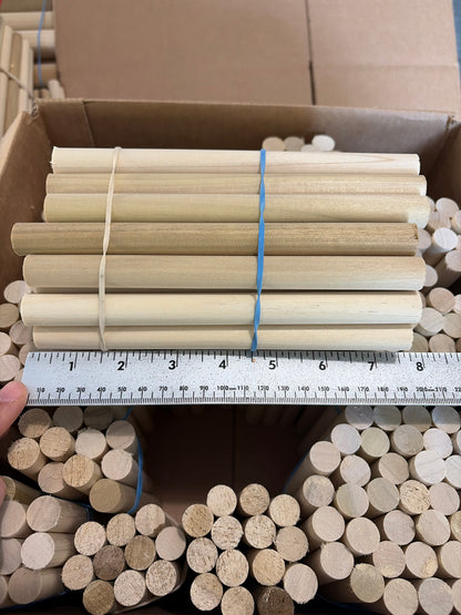 5/8” thick x approx 6” - 7.5” dowel remnants 200+ pieces