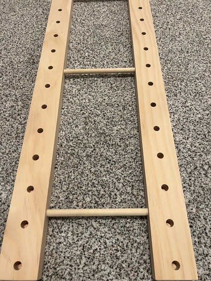 Art Storage Rack - 36" Long x 11" Wide with 24" Tall Dowels - For Framed Art, Picture Frame, Canvas Pictures, Paintings
