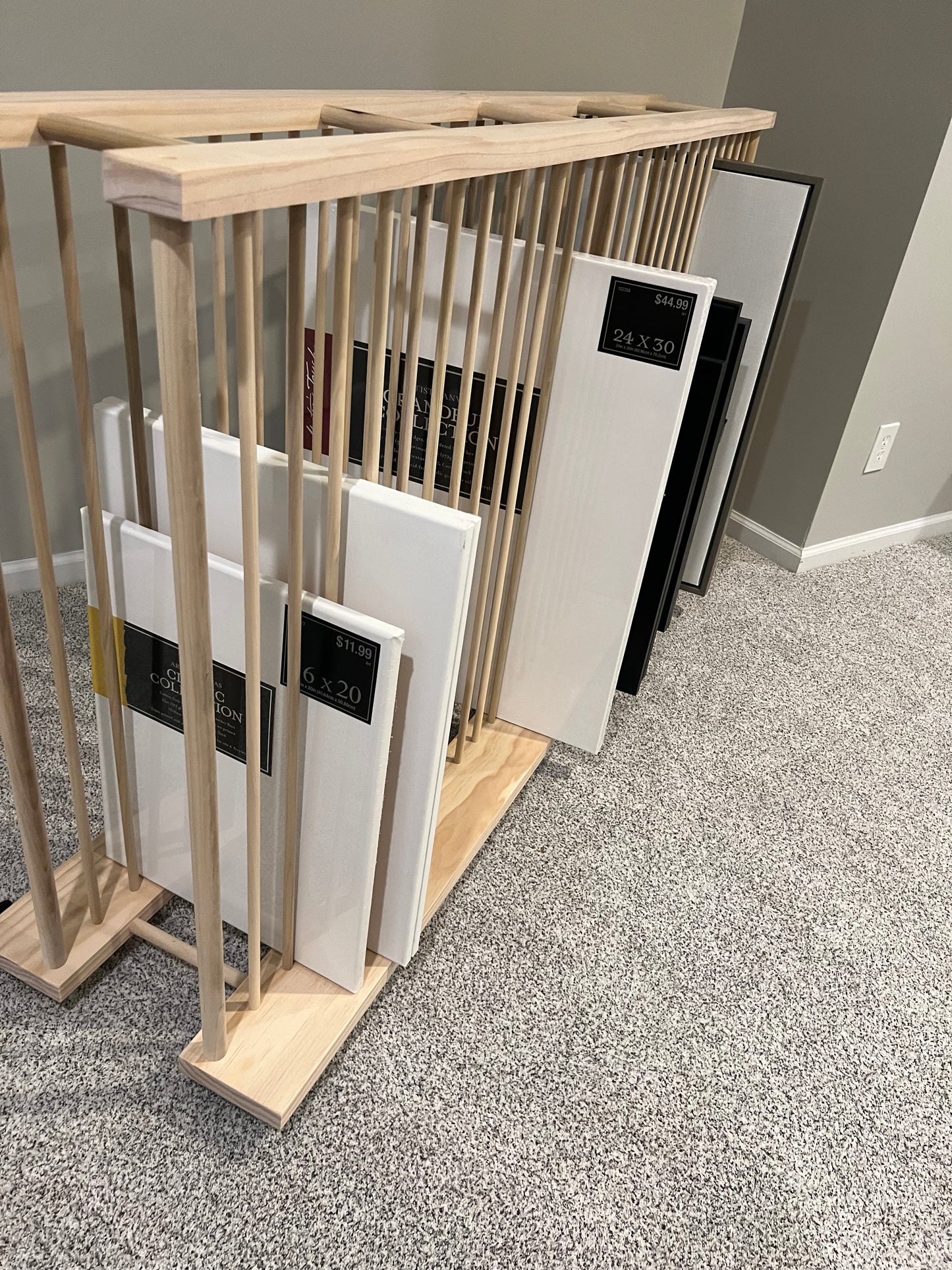 Enclosed Art Storage Rack / Art Storage Cart - 70” Long version