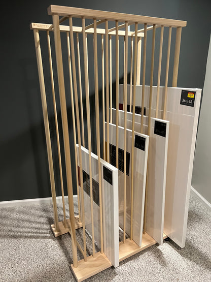 Large Art Canvas Storage - 36” Long Enclosed Art Storage Rack / Art Storage Cart - Options to hold Large Canvas up to 60” or 72”