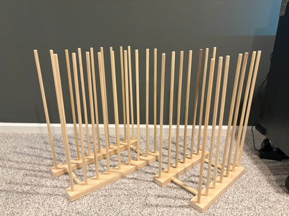 Ready Now - Lot of 2 - Art Storage Rack with 24” Tall Dowels - Optional Wheels