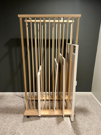 Large Art Canvas Storage - 36” Long Enclosed Art Storage Rack / Art Storage Cart - Options to hold Large Canvas up to 60” or 72”