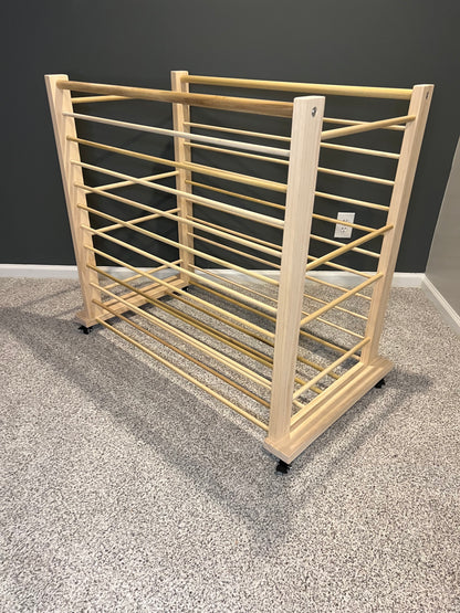 Hotizontal Art Canvas Storage Rack - Drying Rack - Art Storage Rack with Wheels