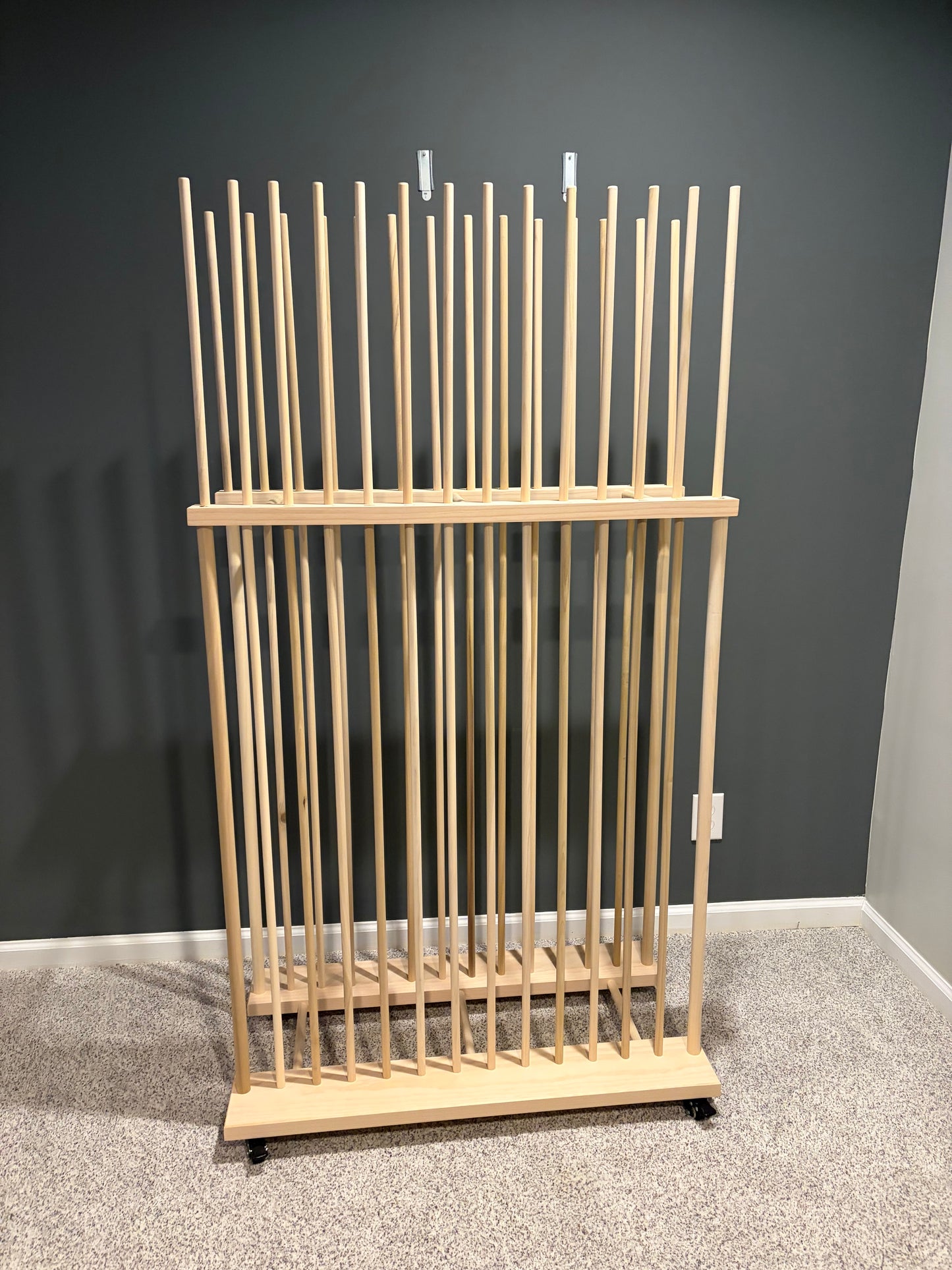 Two Tier Art Storage Cart with Swivel Caster Wheels - Several Size Options Available