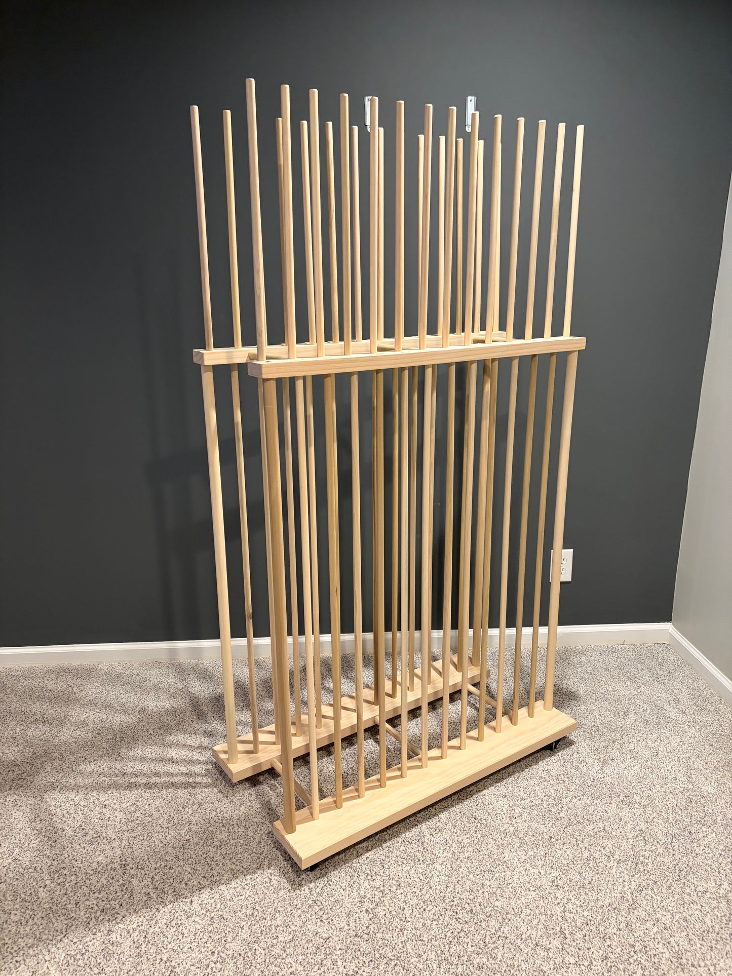 Two Tier Art Storage Cart with Swivel Caster Wheels - Several Size Options Available