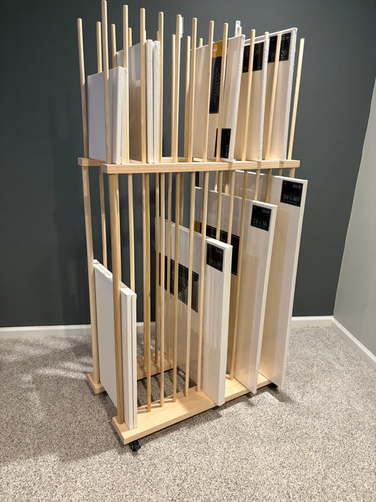 Two Tier Art Storage Cart with Swivel Caster Wheels - Several Size Options Available