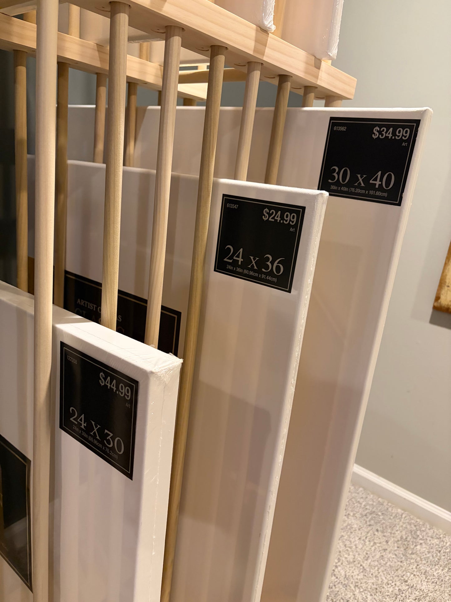 Two Tier Art Storage Cart with Swivel Caster Wheels - Several Size Options Available