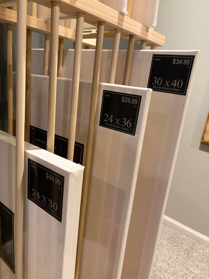 Two Tier Art Storage Cart with Swivel Caster Wheels - Several Size Options Available