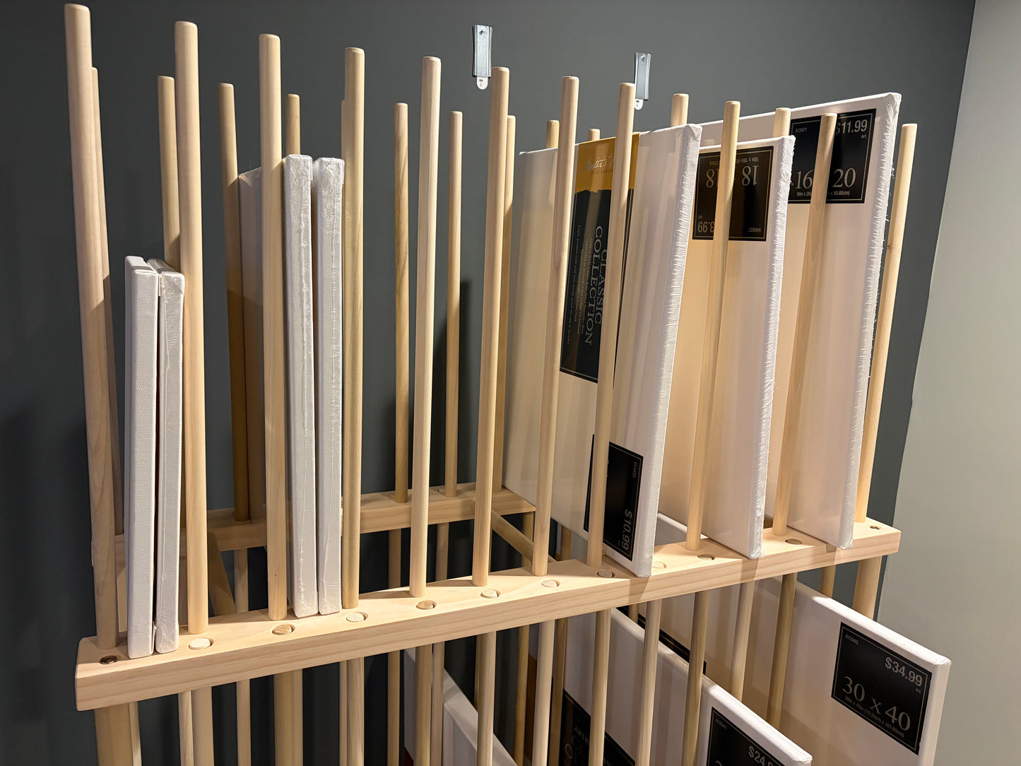 Two Tier Art Storage Cart with Swivel Caster Wheels - Several Size Options Available