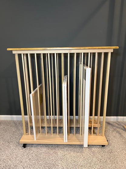 Enclosed Art Storage Rack / Art Storage Cart