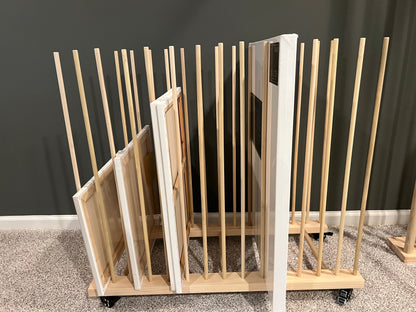 Enclosed Art Storage Rack / Art Storage Cart