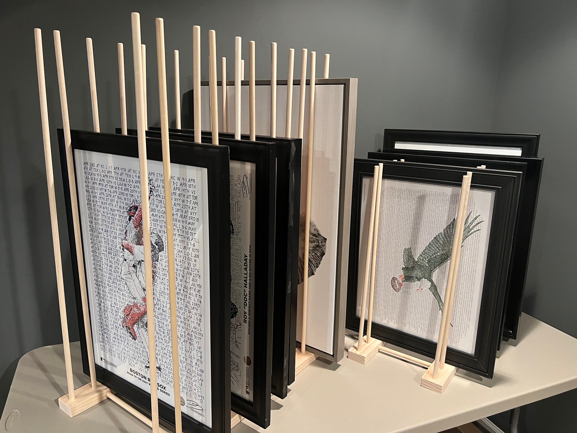 Custom Sized Art and Art Canvas Storage Rack - 24” - 40” Height Options - 16.5” - 46.5” Long Options