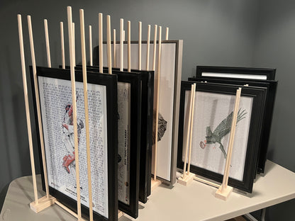 Custom Sized Art and Art Canvas Storage Rack - 24” - 40” Height Options - 16.5” - 46.5” Long Options