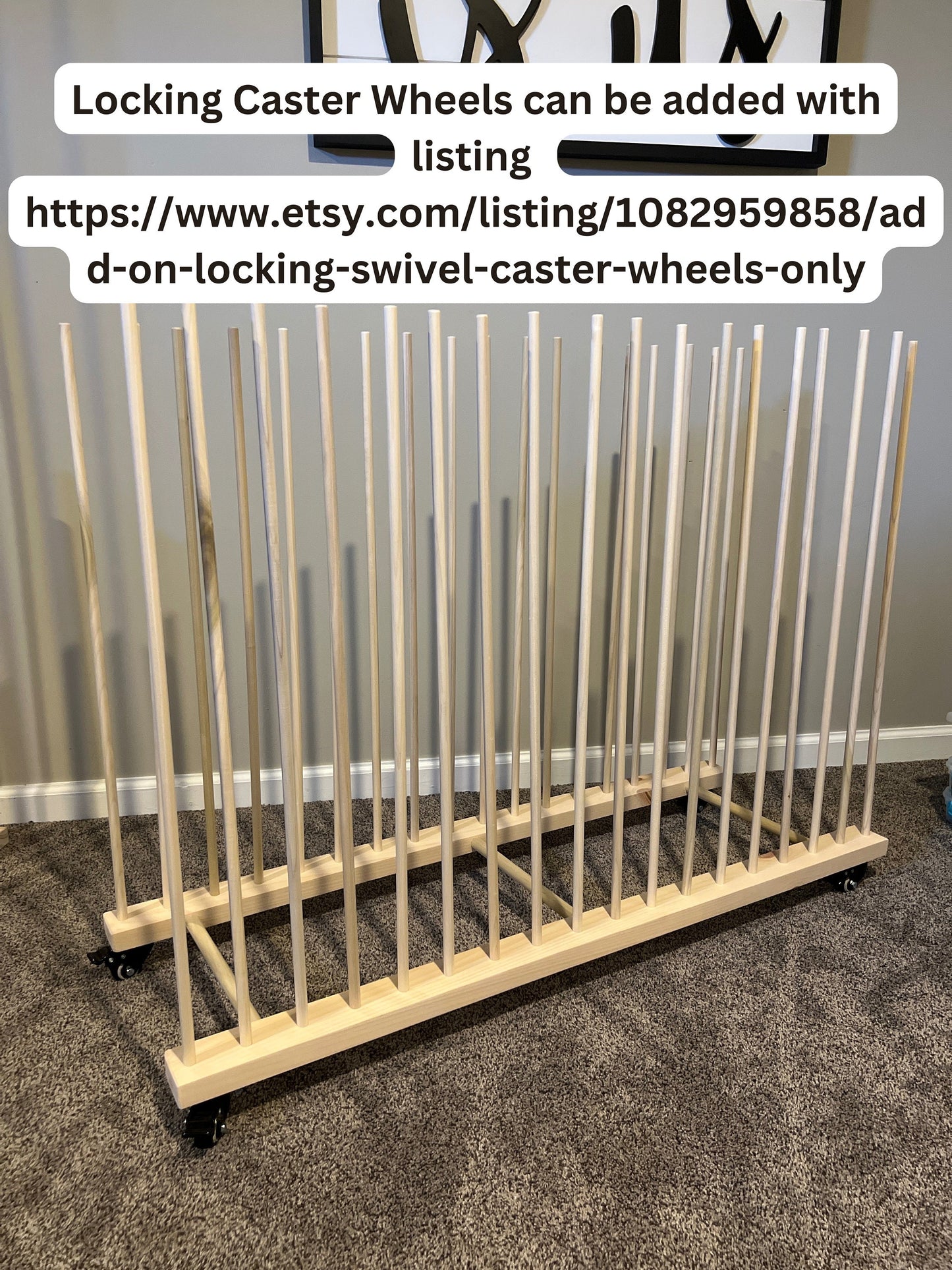 Custom Sized Art and Art Canvas Storage Rack - 24” - 40” Height Options - 16.5” - 46.5” Long Options