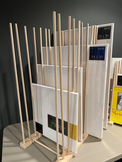 Custom Sized Art and Art Canvas Storage Rack - 24” - 40” Height Options - 16.5” - 46.5” Long Options