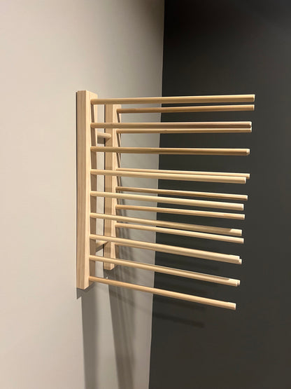Heavier Duty Wall Mount Art Storage/Drying Rack - 24” long version with multiple height options - Pictured with 18” Tall Dowels