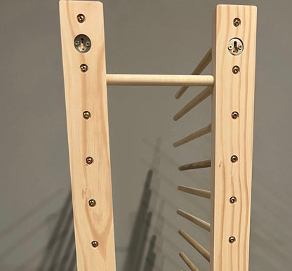 Heavier Duty Wall Mount Art Storage/Drying Rack - 24” long version with multiple height options - Pictured with 18” Tall Dowels