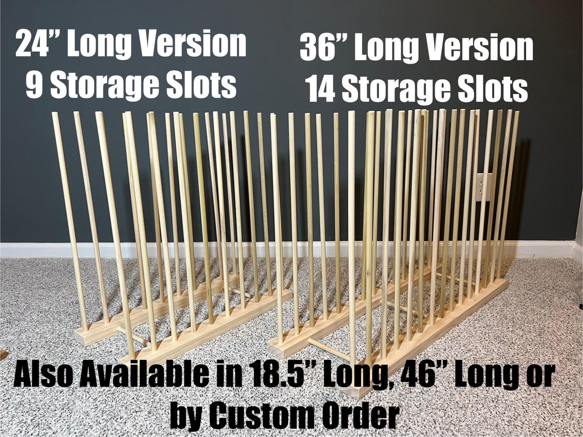 Handmade Wood Art Storage Rack: Canvas, Picture Frame Organizer - Optional Wheels