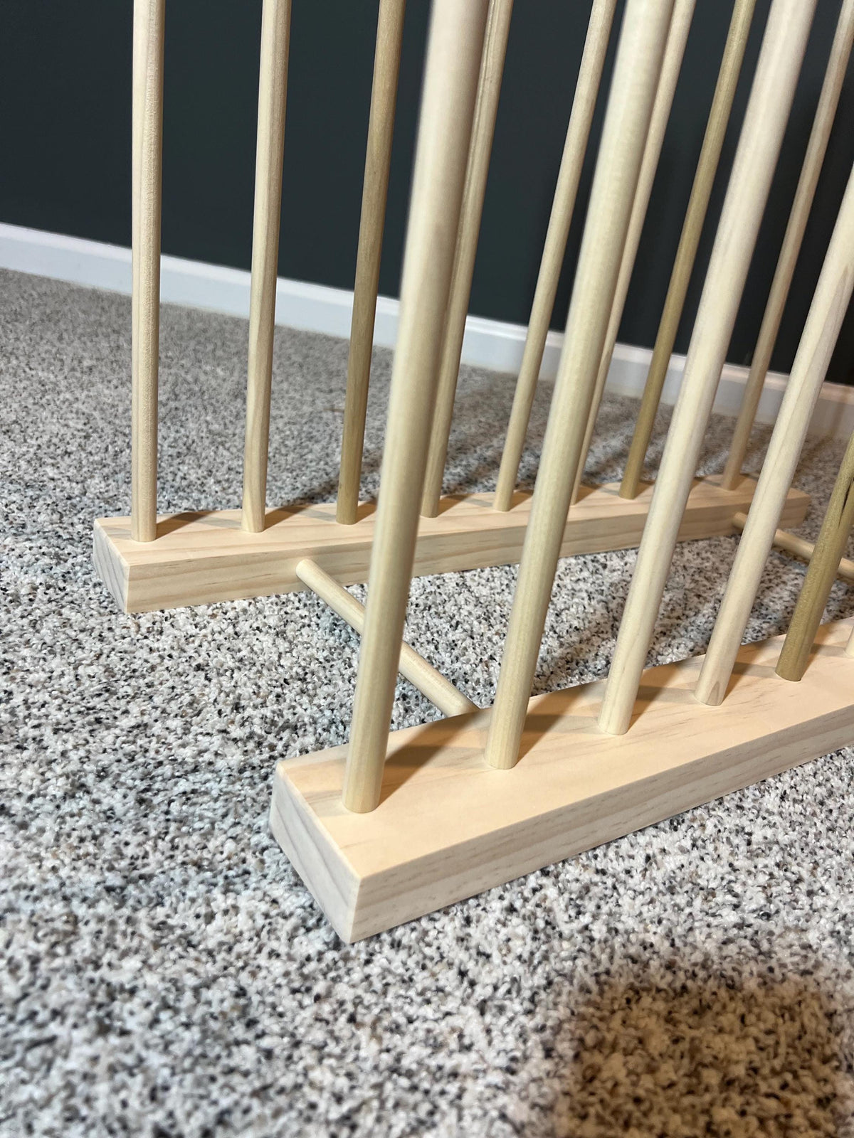 Handmade Wood Art Storage Rack: Canvas, Picture Frame Organizer - Optional Wheels
