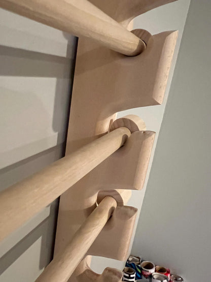 Handmade Wrapping Paper Roll Storage Rack - Easy Front Load Design - Holds 10 rolls
