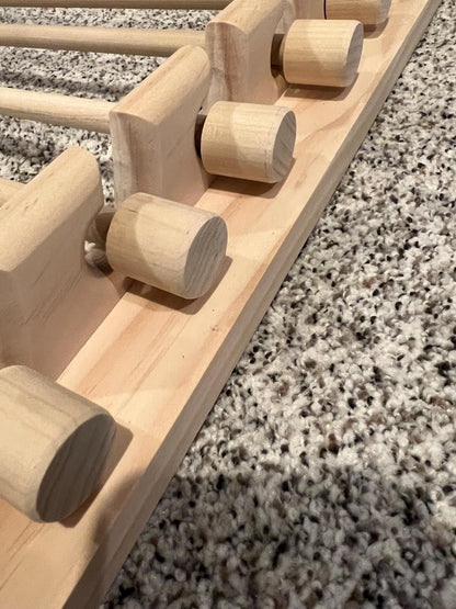 Handmade Wrapping Paper Roll Storage Rack - Easy Front Load Design - Holds 10 rolls