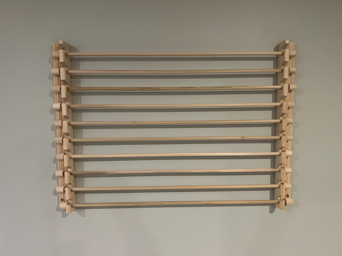 Handmade Wrapping Paper Roll Storage Rack - Easy Front Load Design - Holds 10 rolls