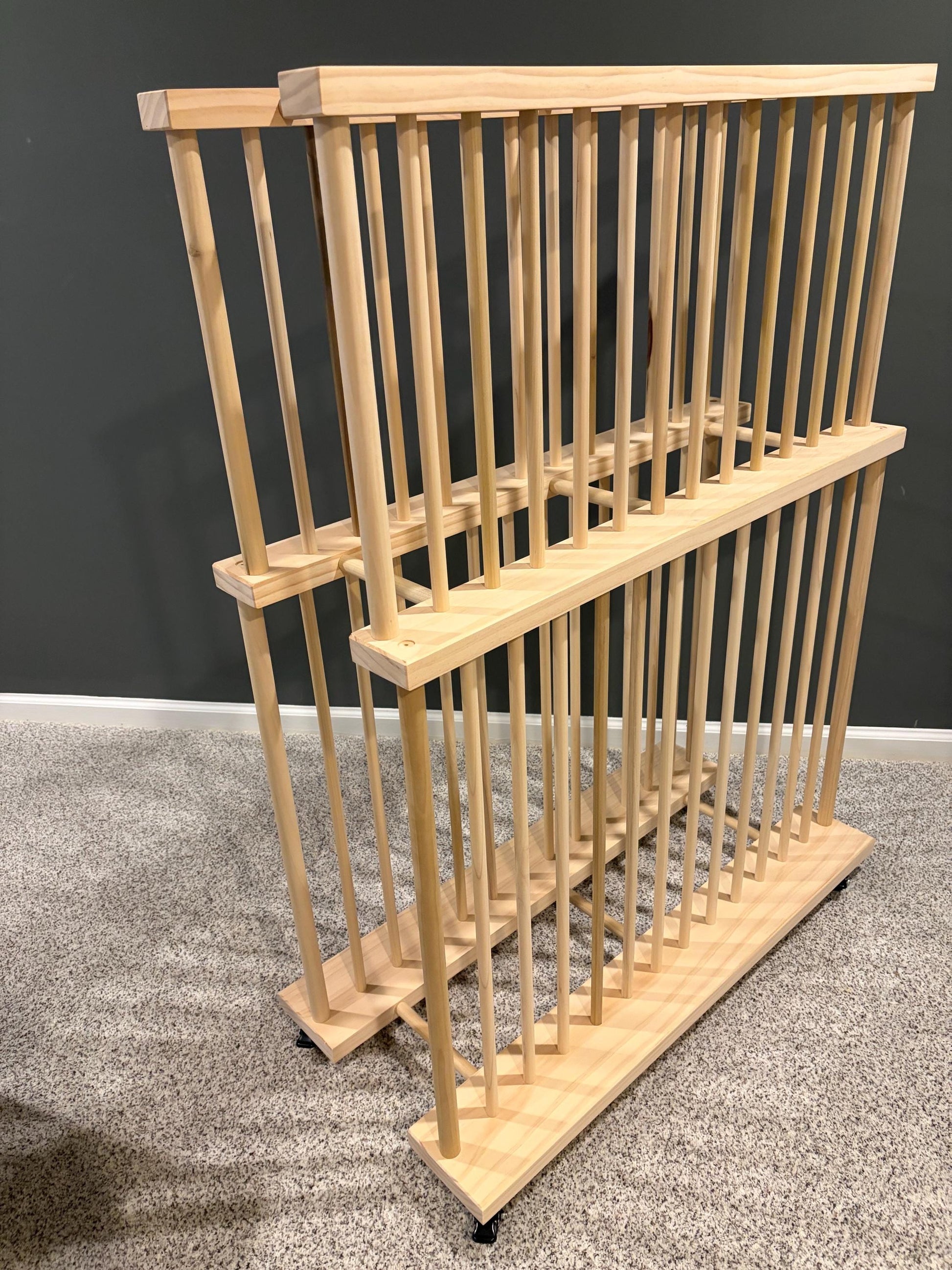 Two Tier Enclosed Art Storage Cart With Swivel Caster Wheels - Several Size Options or Custom Order