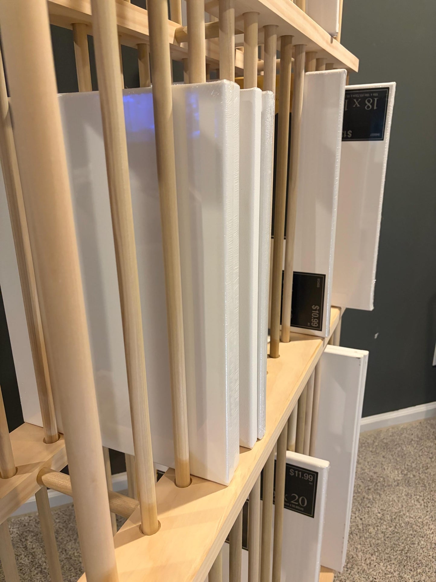 Three Tier Art Storage Cart - Three Levels of Canvas Storage - Custom Sizes Available