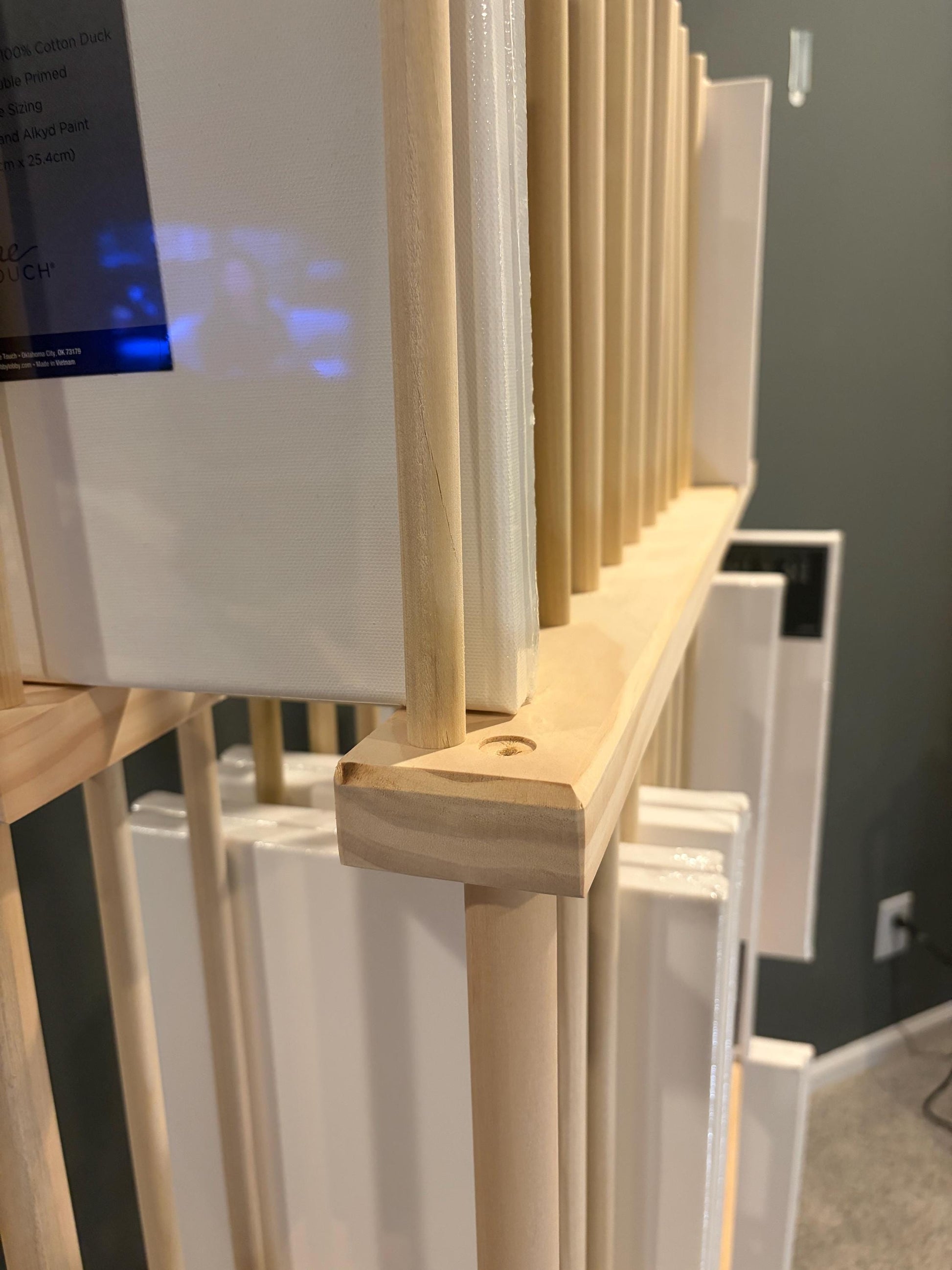 Three Tier Art Storage Cart - Three Levels of Canvas Storage - Custom Sizes Available