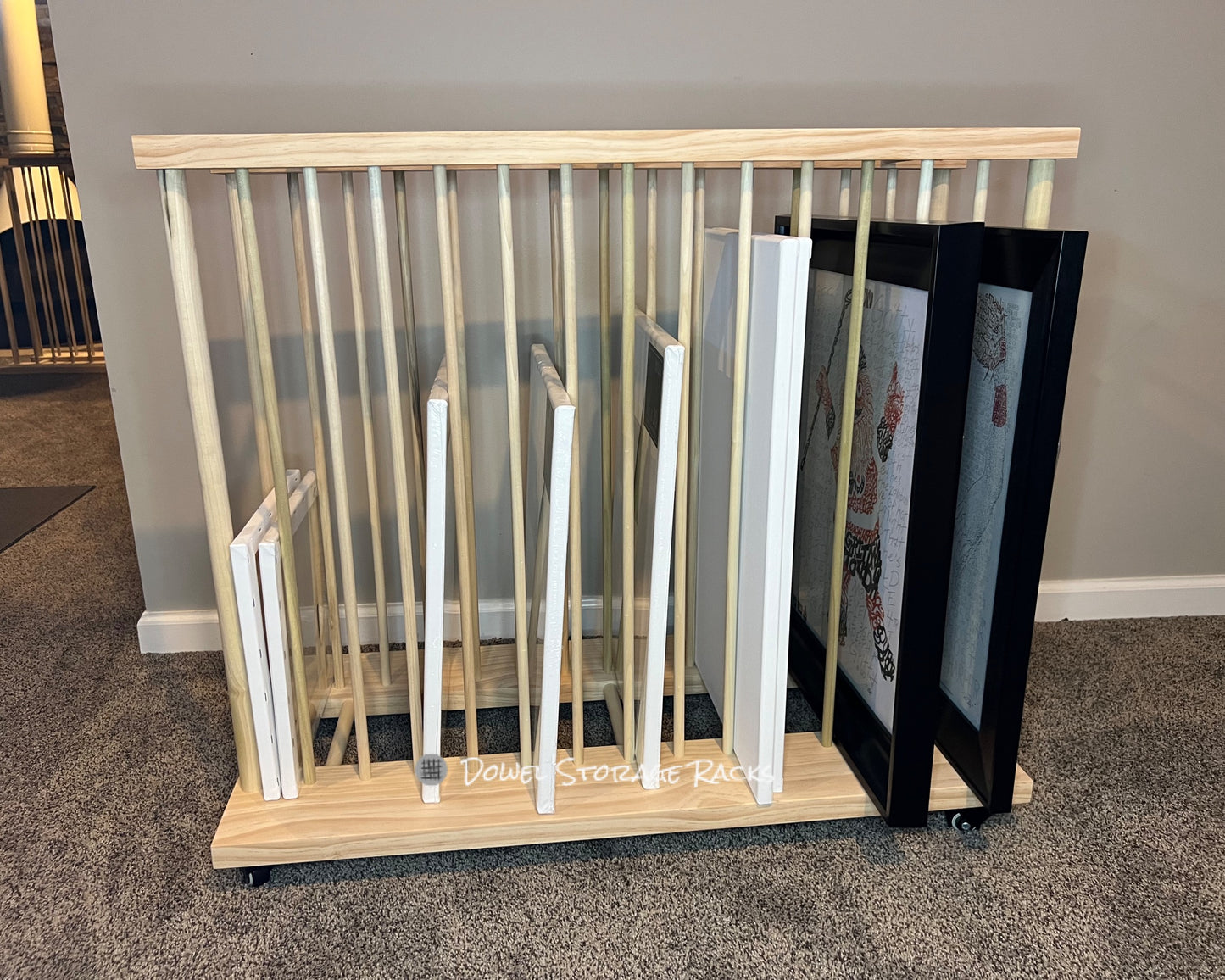 Enclosed Art Storage / Drying Rack - For Vertical or Horizontal Storag –  Dowel Storage Racks